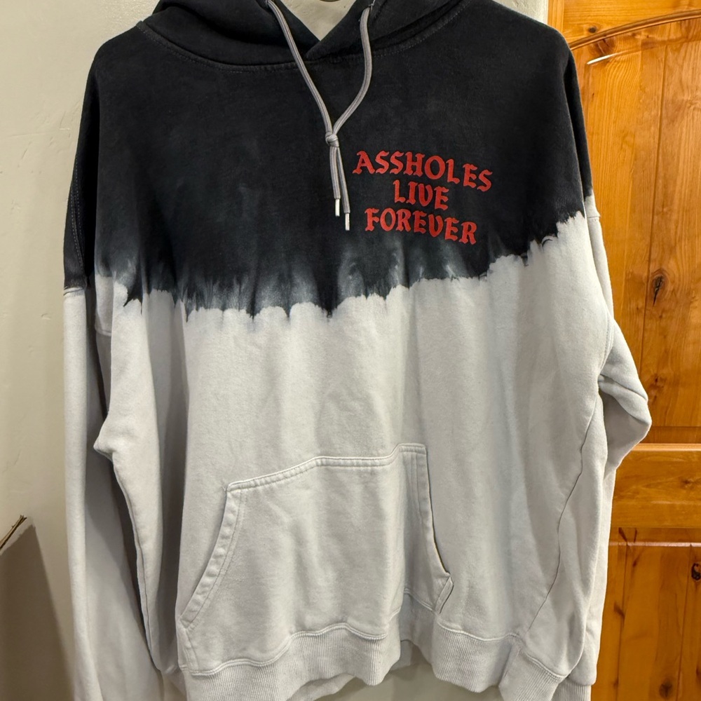 ALF Black and Gray Hoodie with Red Text Mens XXL